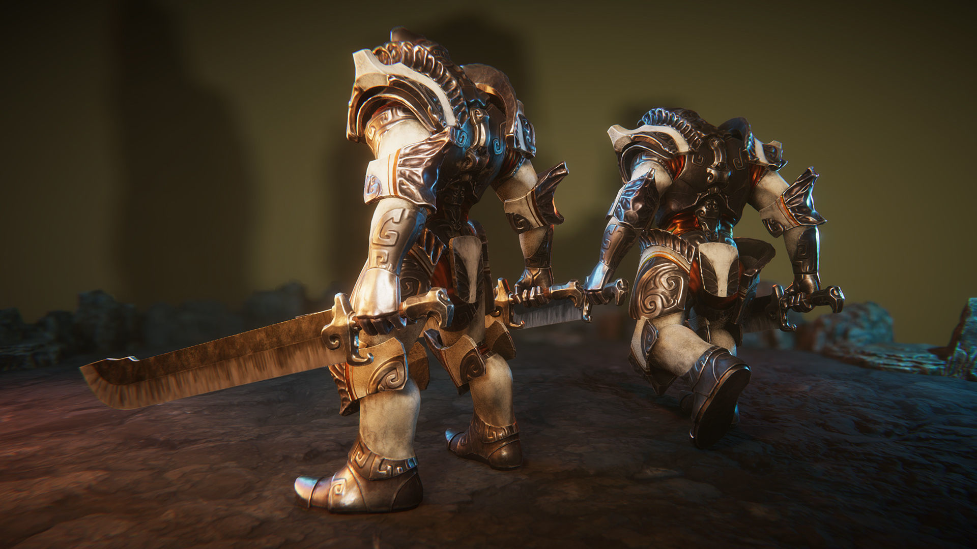 Mighty golem Low-poly 3D model_3