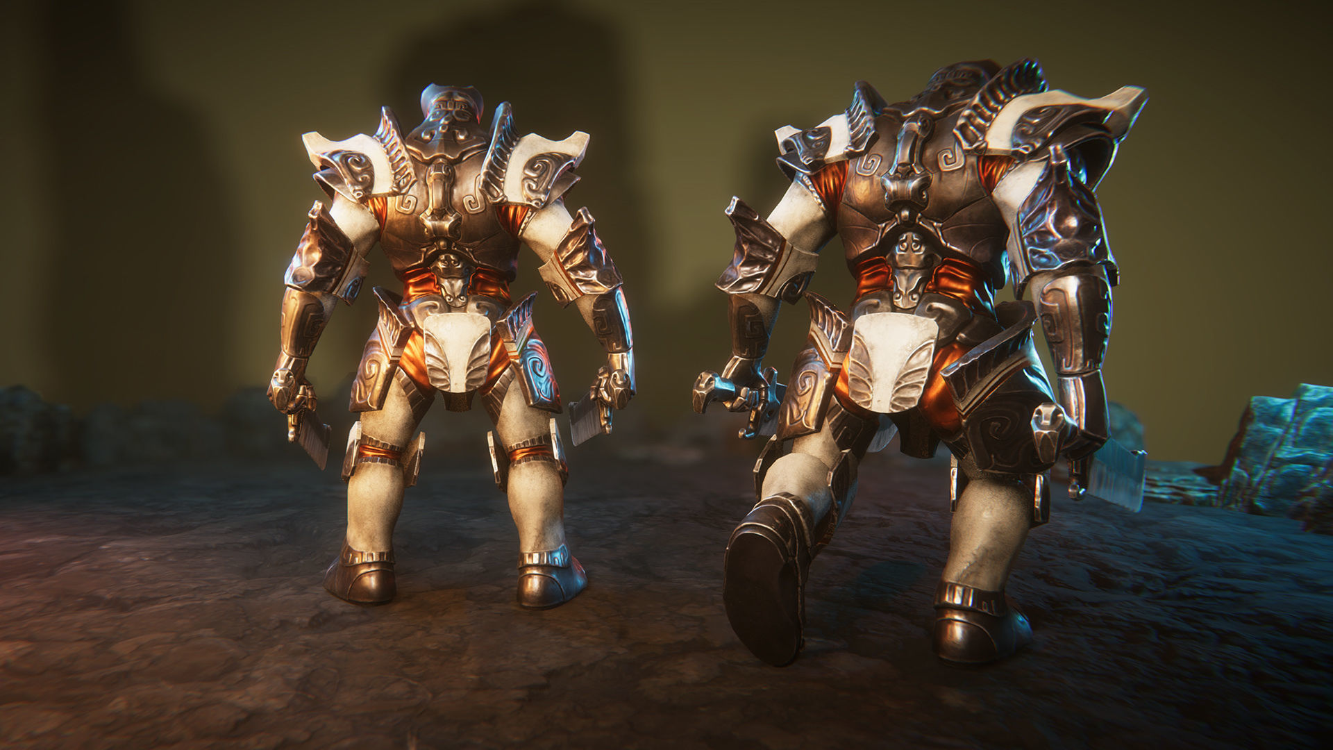 Mighty golem Low-poly 3D model_4