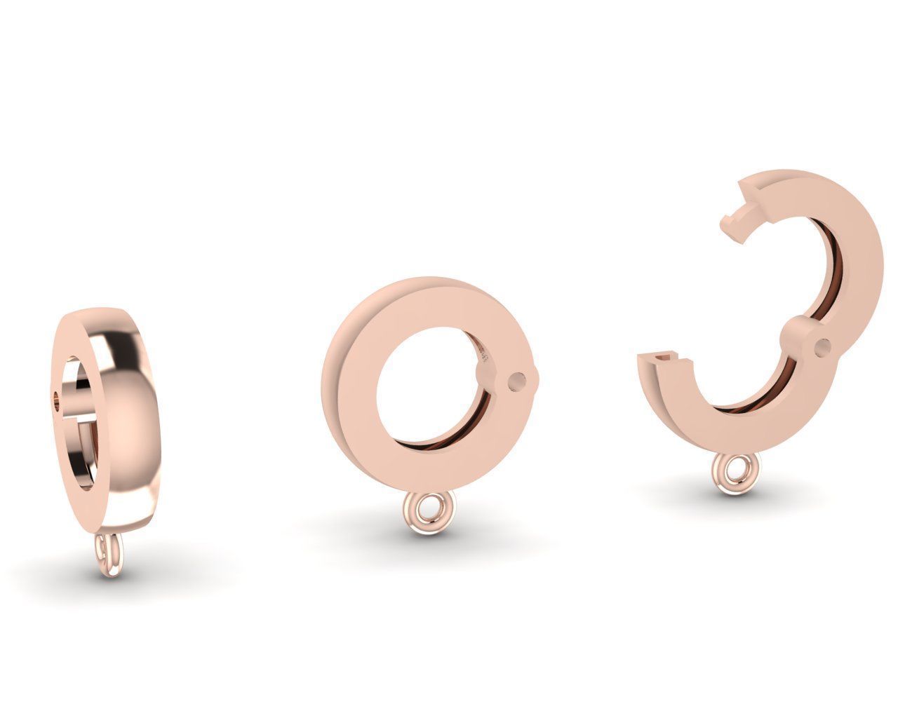 5402a Round Lock for Pedant or Charm bracelets 3D print model_6