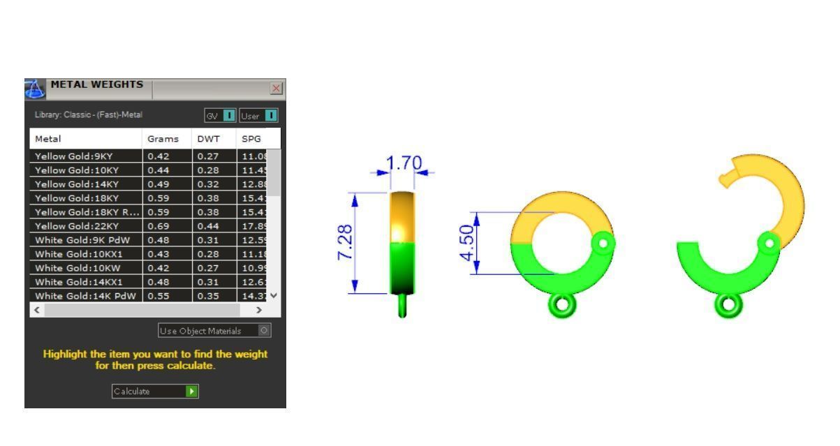 5402a Round Lock for Pedant or Charm bracelets 3D print model_4