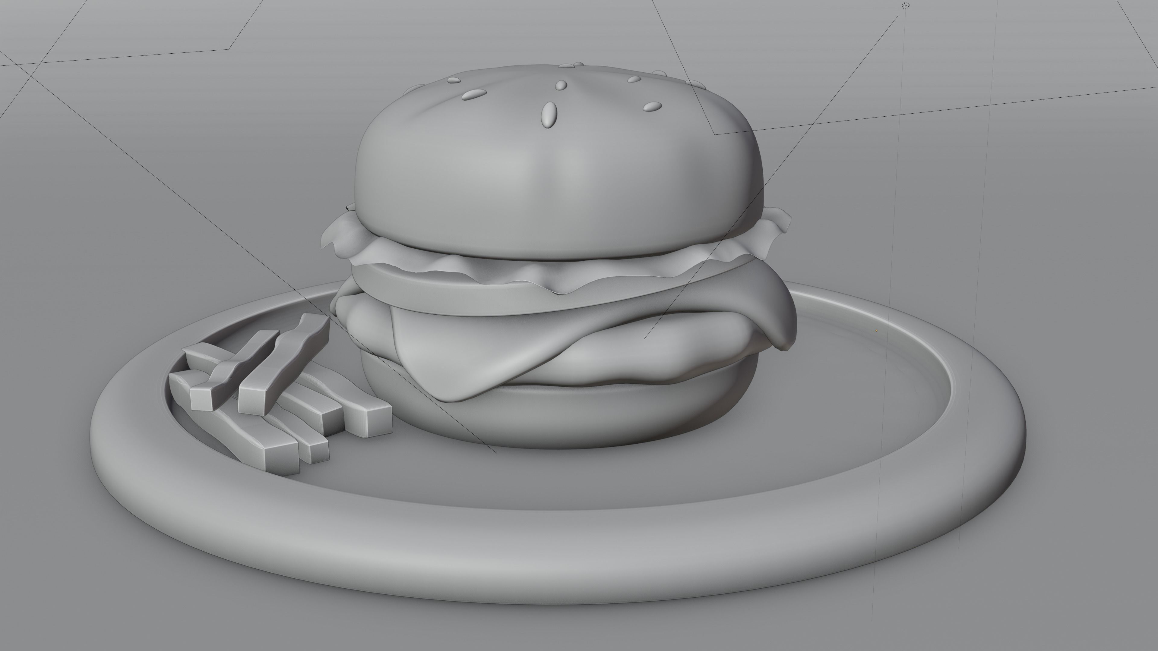 Hamburger 3D model_2