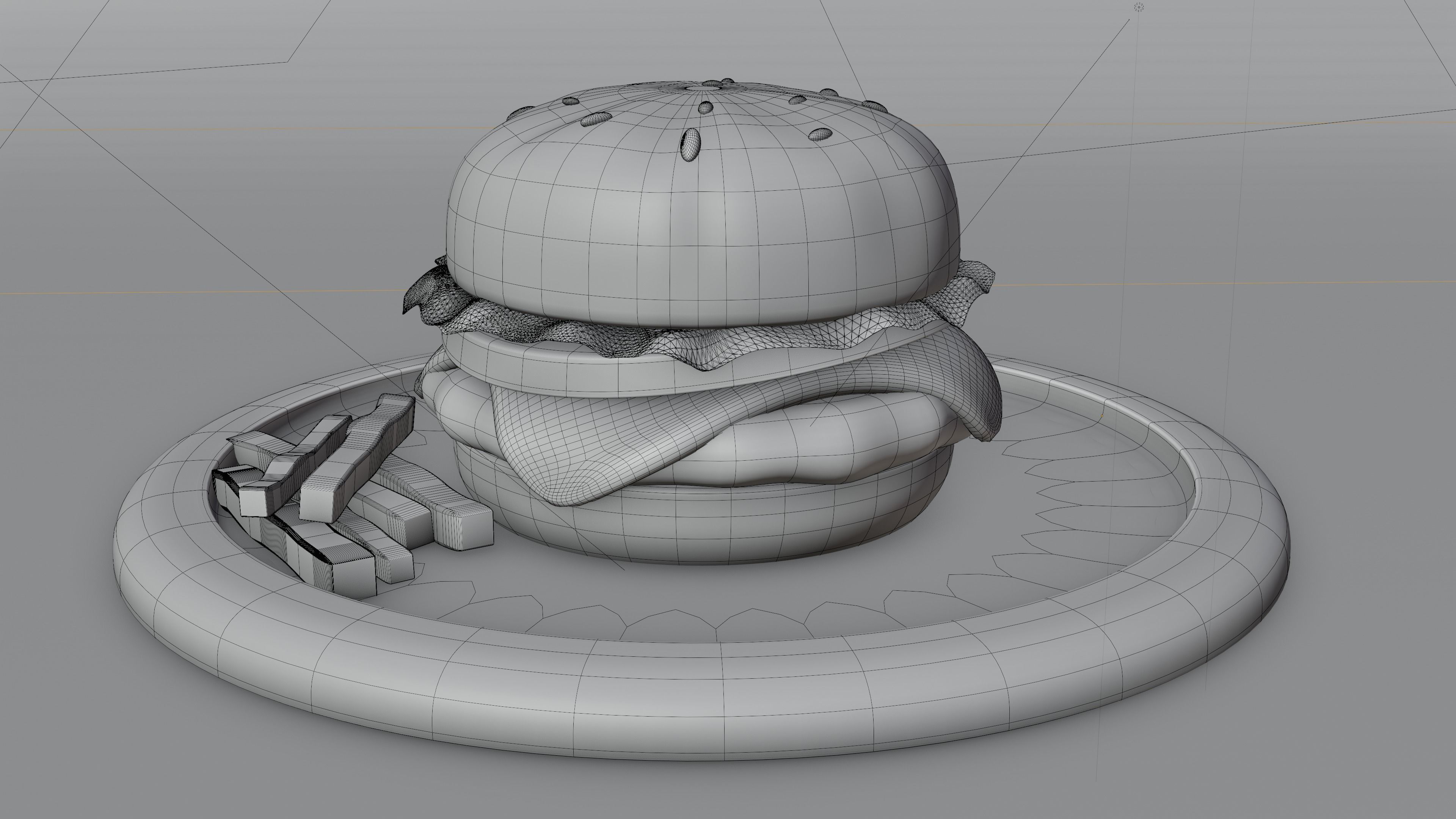 Hamburger 3D model_3