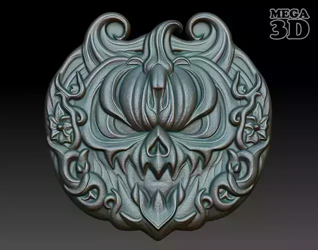 Hallloween pumpkin Basrelief 240527 08