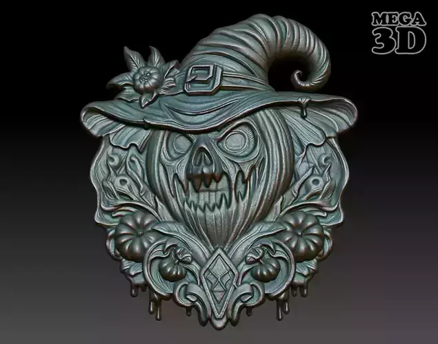 Hallloween pumpkin Basrelief 240527 07