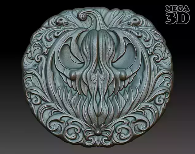 Hallloween pumpkin Basrelief 240527 06
