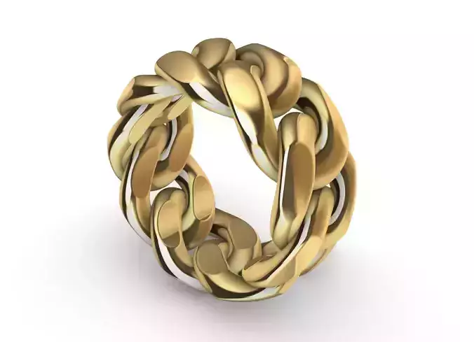 custom heavy 10mm miami cuban ring band US 4hlf