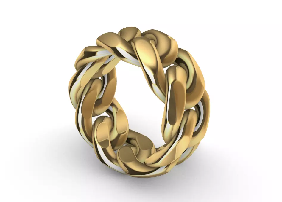 heavy custom 10mm miami cuban ring band US 5hlf 3D print model