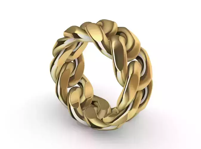 heavy 10mm miami cuban ring band US 6