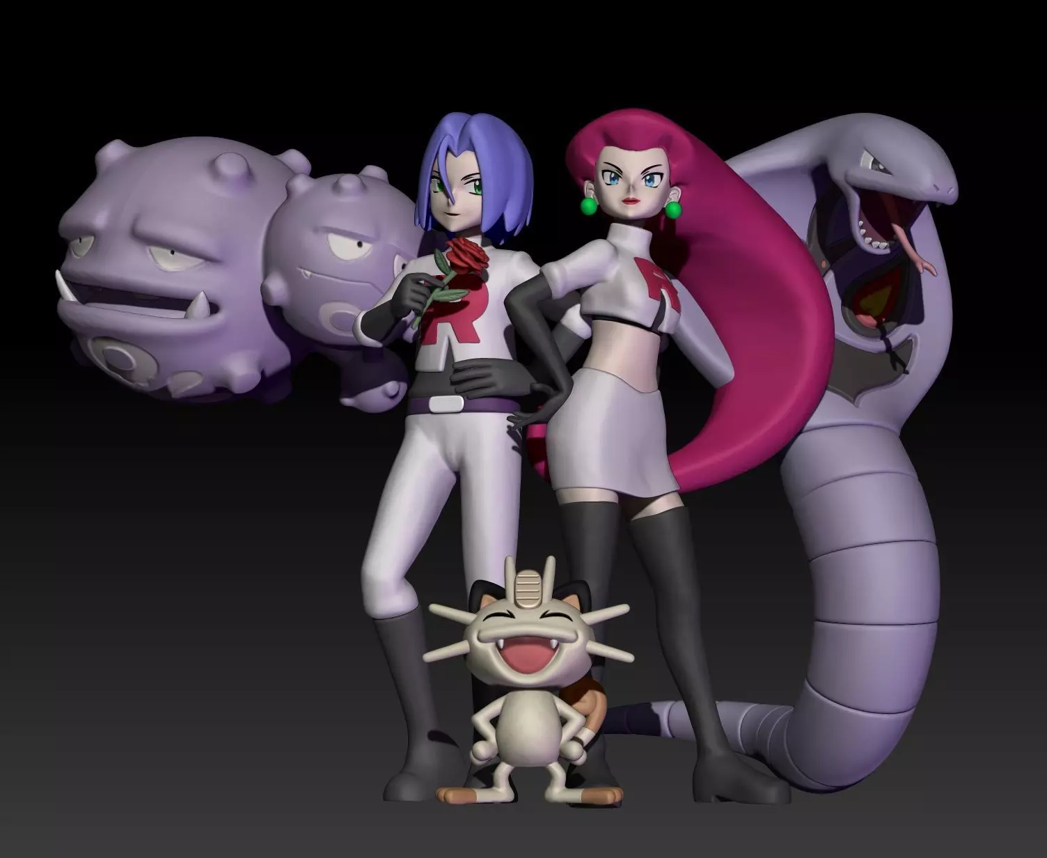 Pokemon Team Rocket James Jessie 3D print model_0