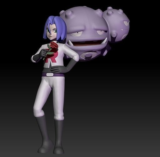 Pokemon Team Rocket James 3D print model