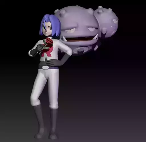 Pokemon Team Rocket James 3D print model