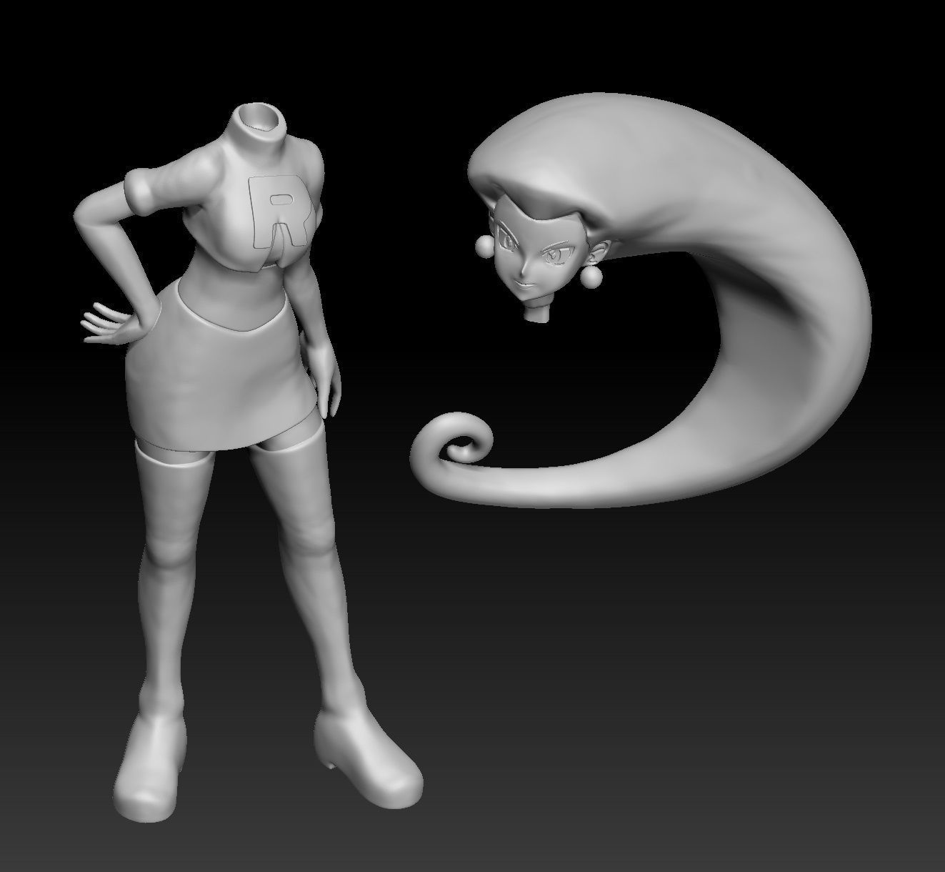 Pokemon Team Rocket Jessie 3D print model_2