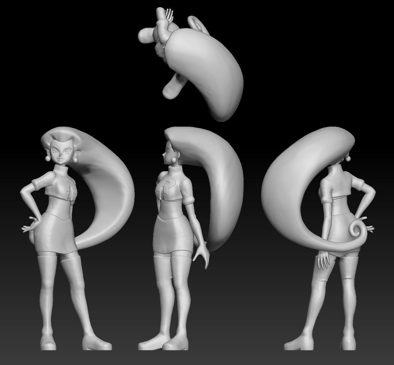 Pokemon Team Rocket Jessie 3D print model_1