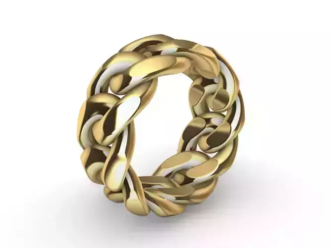 heavy 10mm miami cuban chain ring band US 6hlf