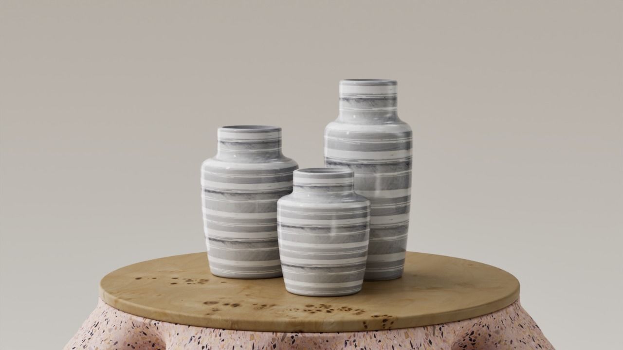 SET JARRONES DECORATIVOS - FLOREROS - VASOS 3D print model_1