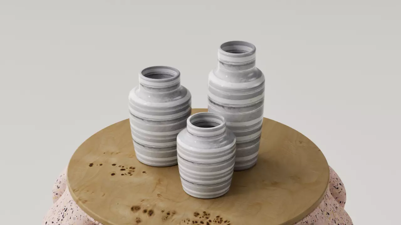 SET JARRONES DECORATIVOS - FLOREROS - VASOS 3D print model_0