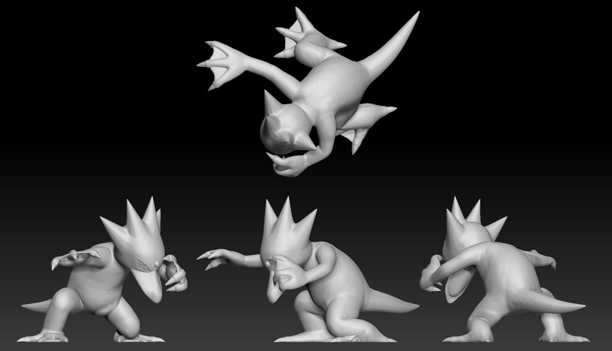 Pokemon Psyduck Golduck 3D print model_2