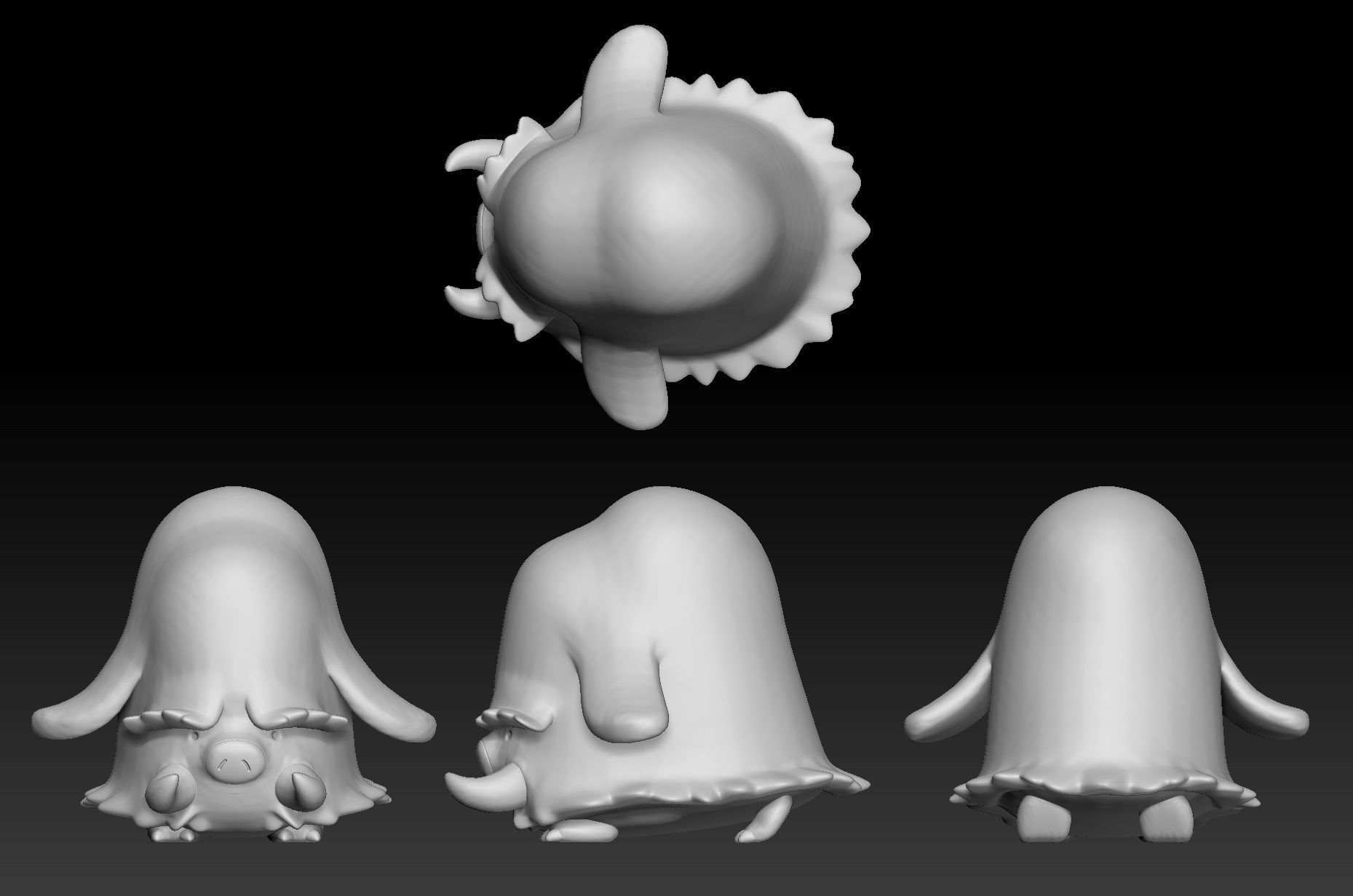 Pokemon Swinub Piloswine Mamoswine 3D print model_2