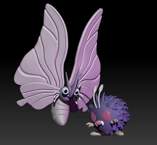 Pokemon Venonat Venomoth 3D print model