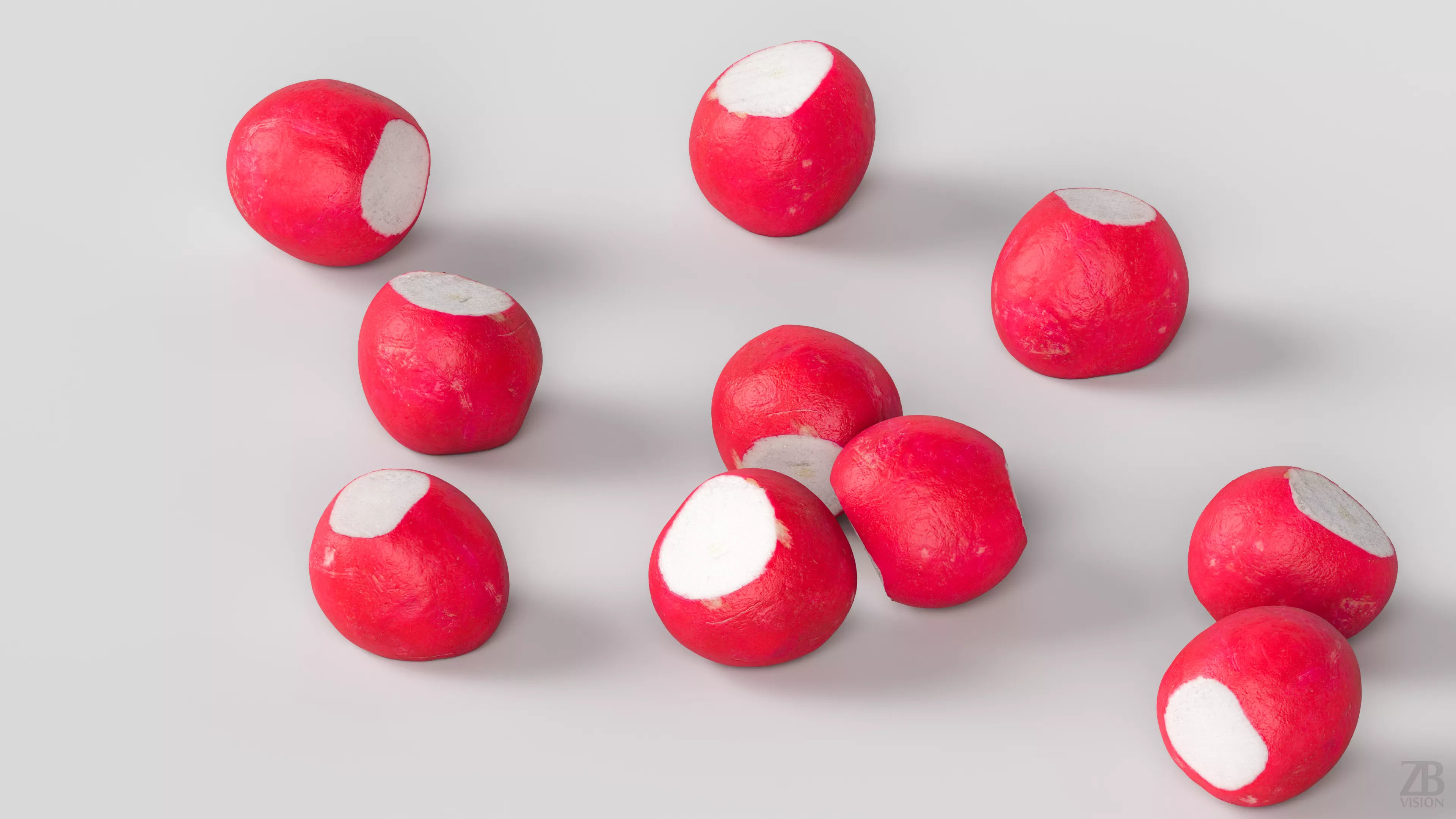 Radish 3D model_2