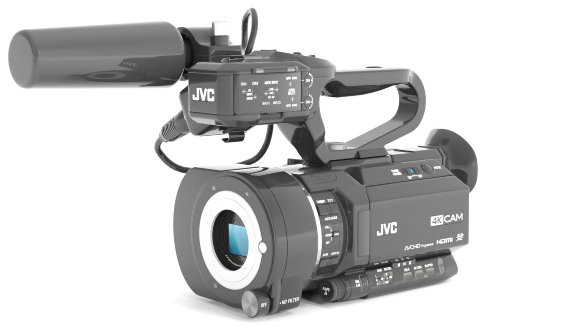 JVC GY-LS300CHU Ultra 4K HD 4KCAM Super 35 Pro Camcorder  3D model_6