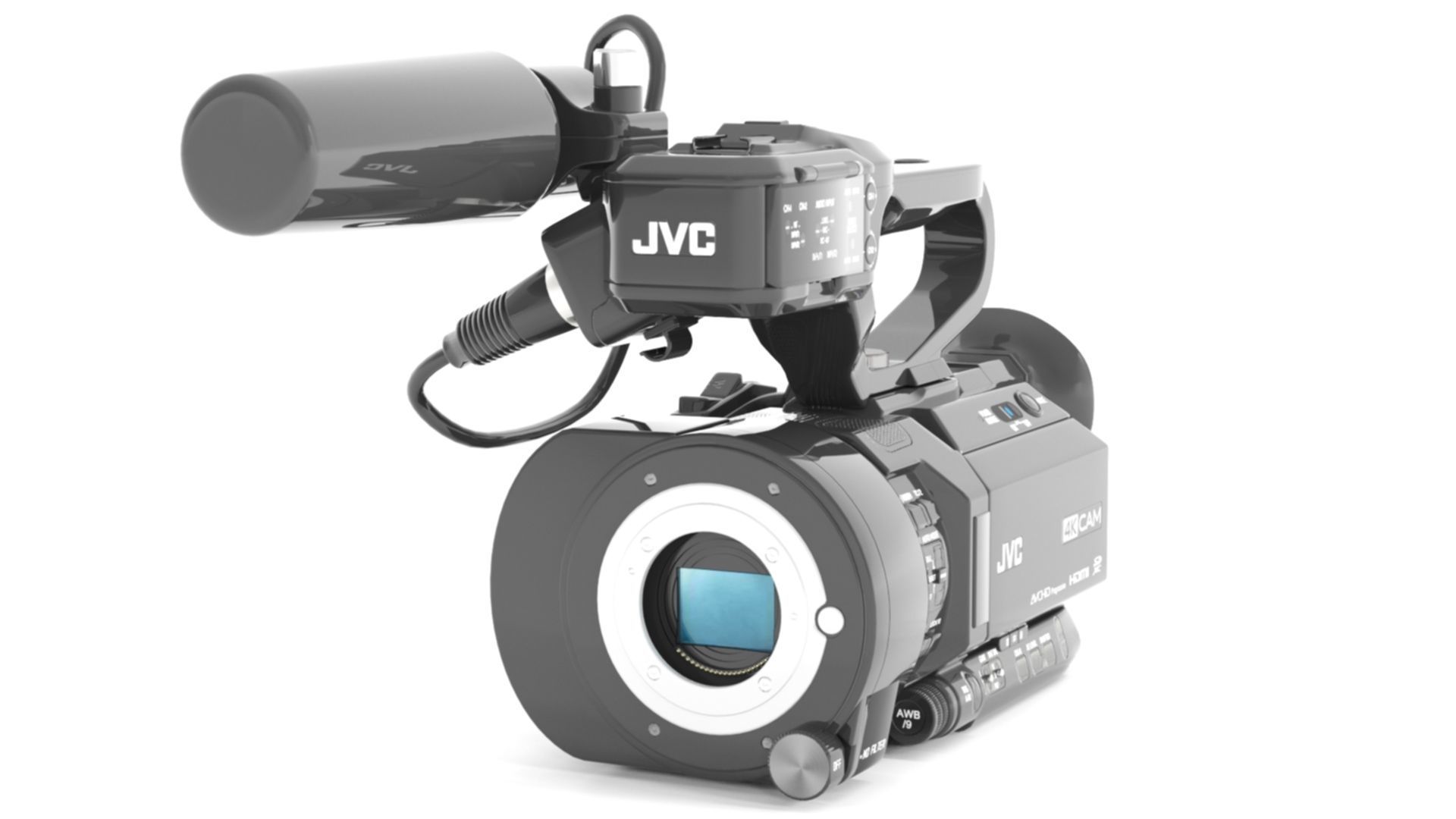 JVC GY-LS300CHU Ultra 4K HD 4KCAM Super 35 Pro Camcorder  3D model_10