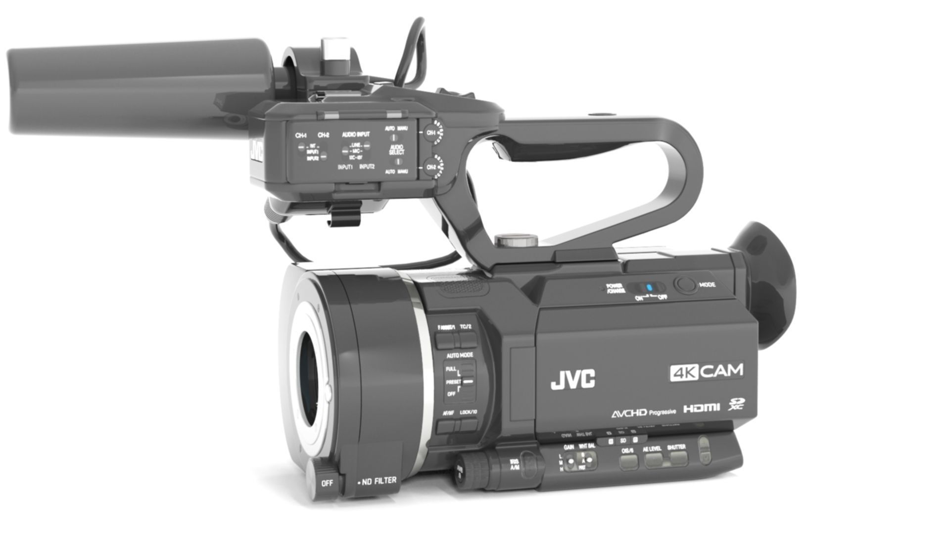 JVC GY-LS300CHU Ultra 4K HD 4KCAM Super 35 Pro Camcorder  3D model_8