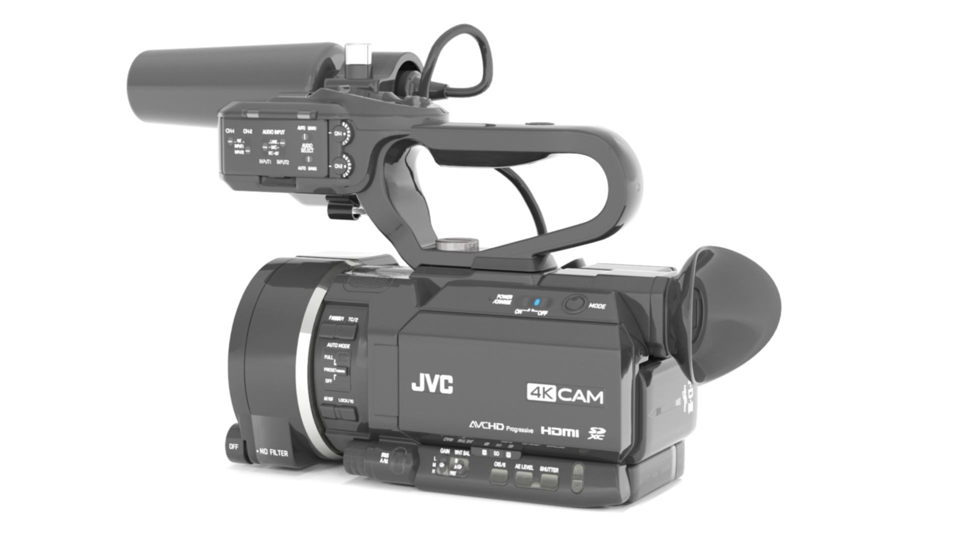 JVC GY-LS300CHU Ultra 4K HD 4KCAM Super 35 Pro Camcorder  3D model_11