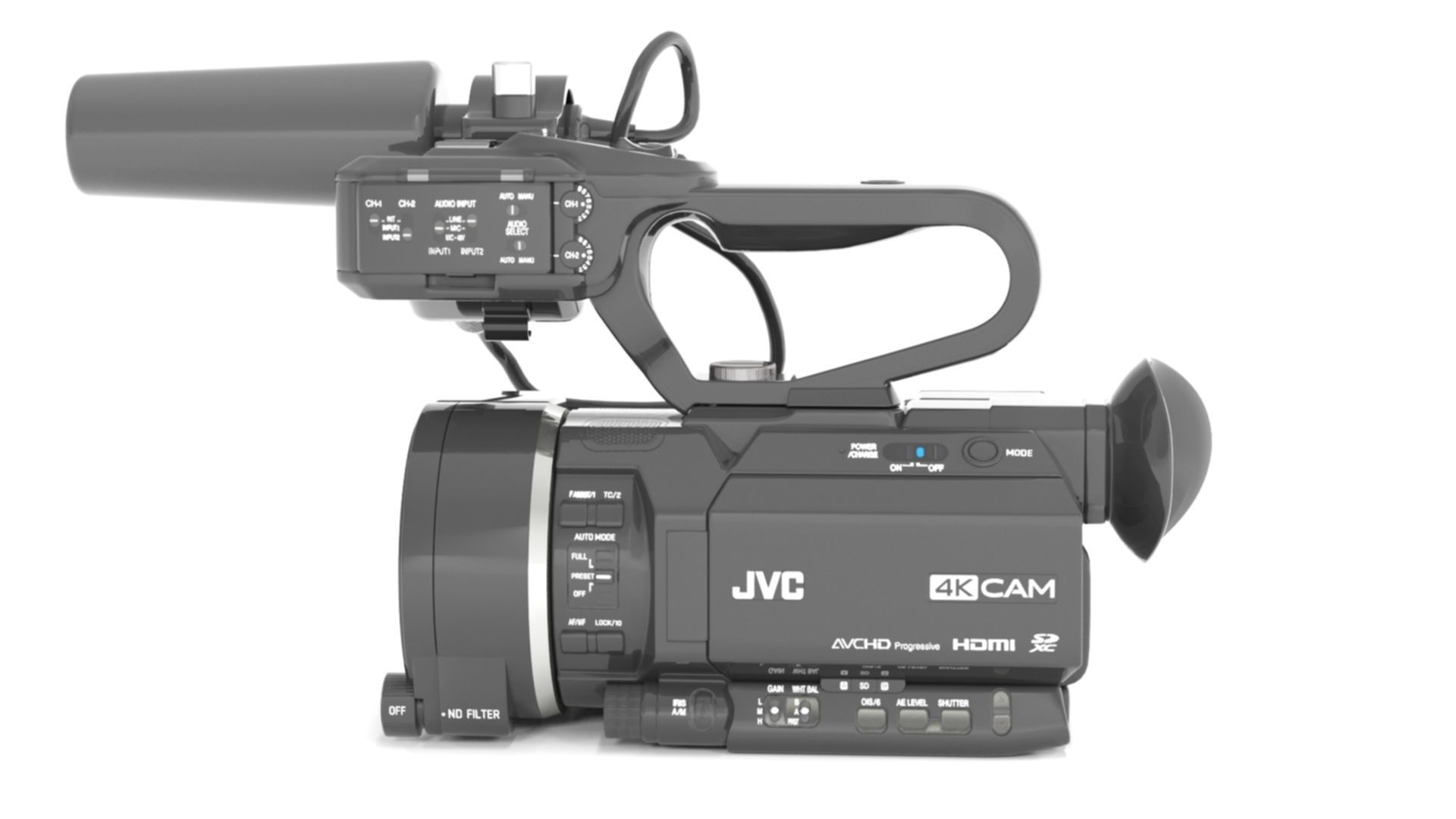 JVC GY-LS300CHU Ultra 4K HD 4KCAM Super 35 Pro Camcorder  3D model_15