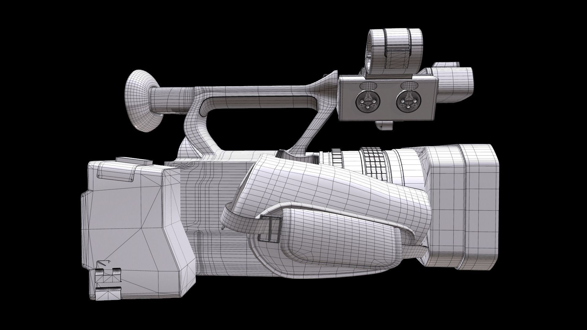 Sony HXR-NX200 HXR-NX200P 4K Professional PAL Camcorder 3D model_20