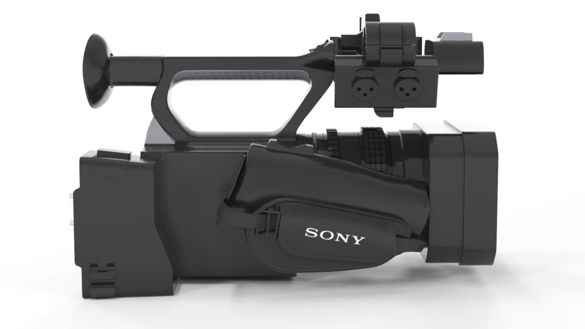Sony HXR-NX200 HXR-NX200P 4K Professional PAL Camcorder 3D model_13
