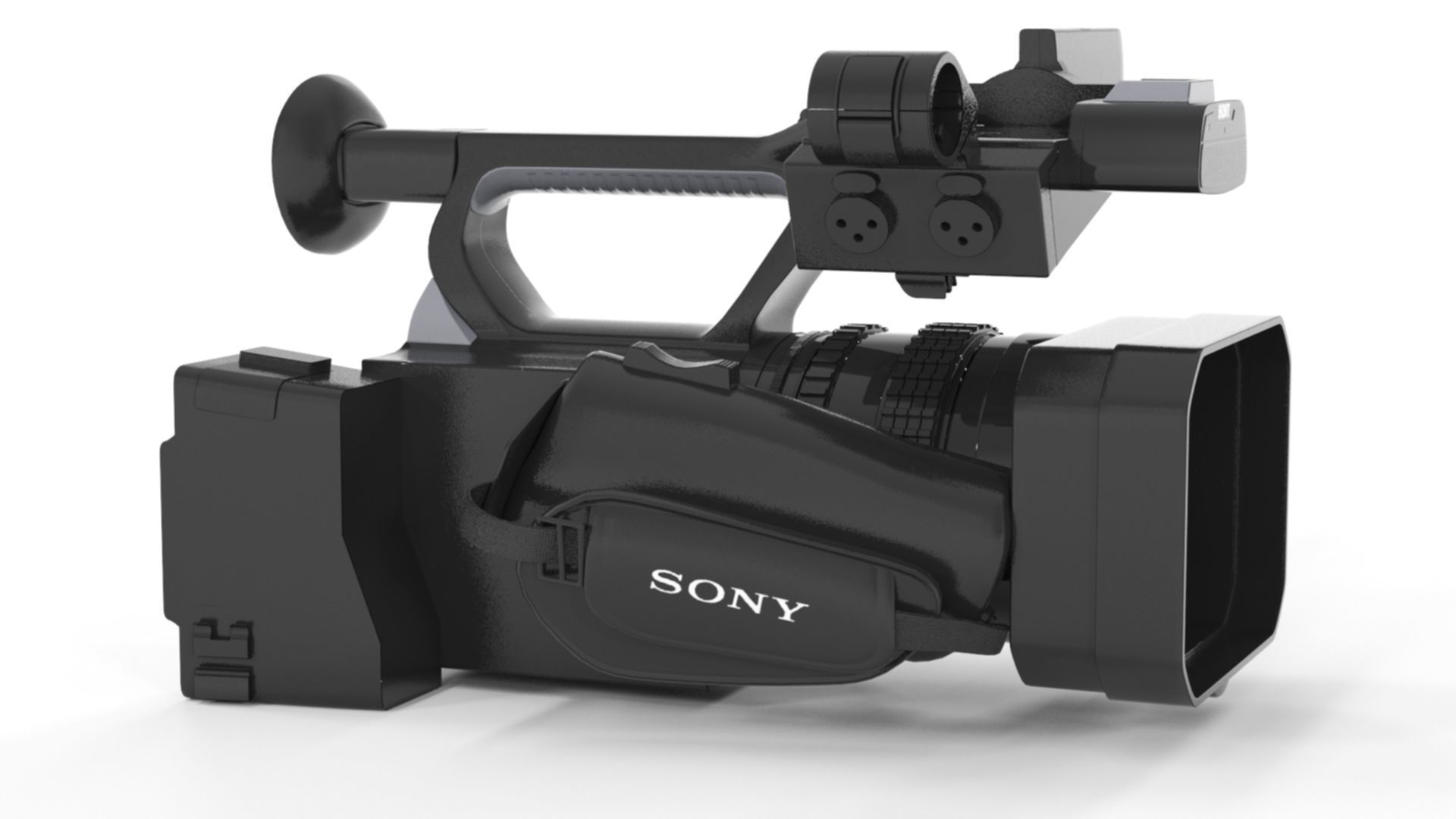 Sony HXR-NX200 HXR-NX200P 4K Professional PAL Camcorder 3D model_14