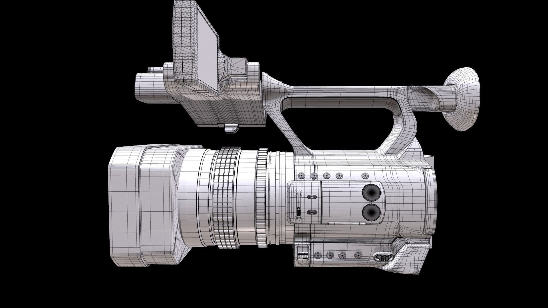 Sony HXR-NX200 HXR-NX200P 4K Professional PAL Camcorder 3D model_19