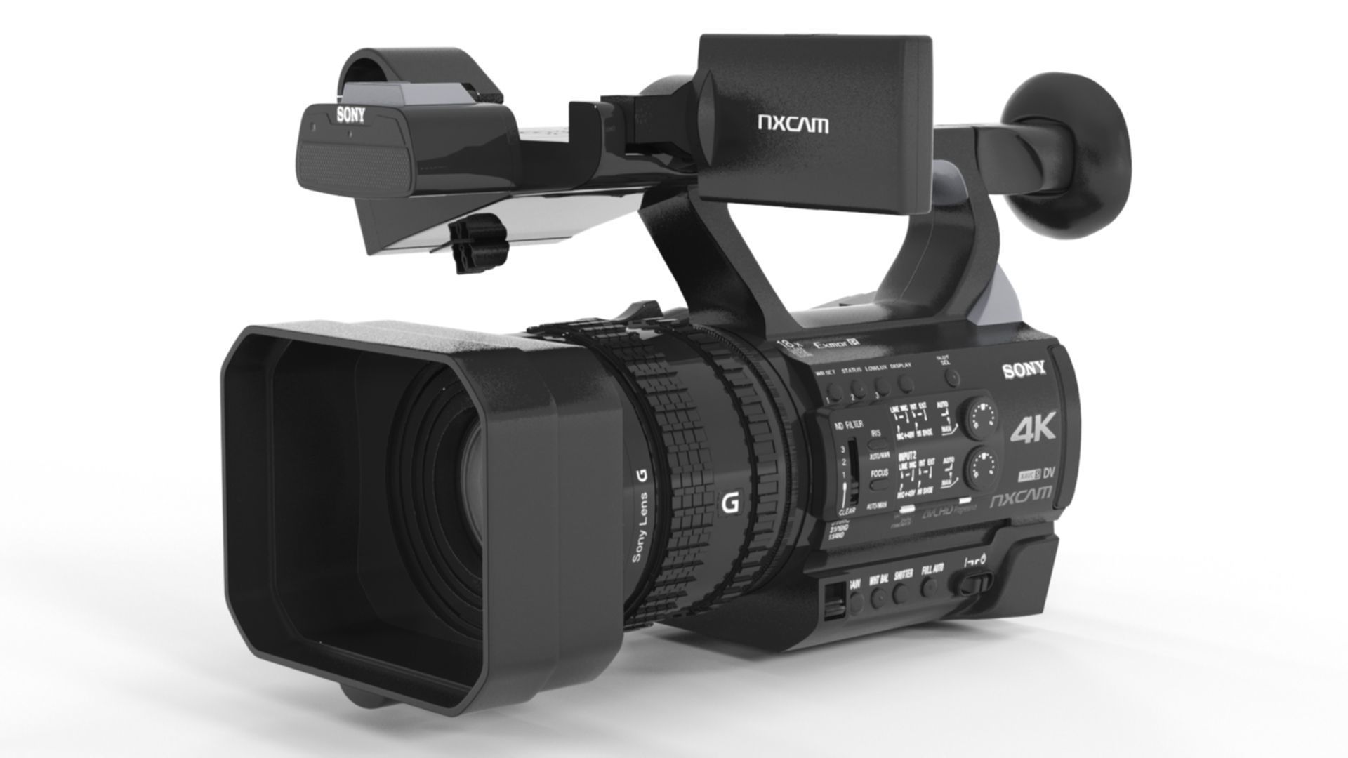 Sony HXR-NX200 HXR-NX200P 4K Professional PAL Camcorder 3D model_3
