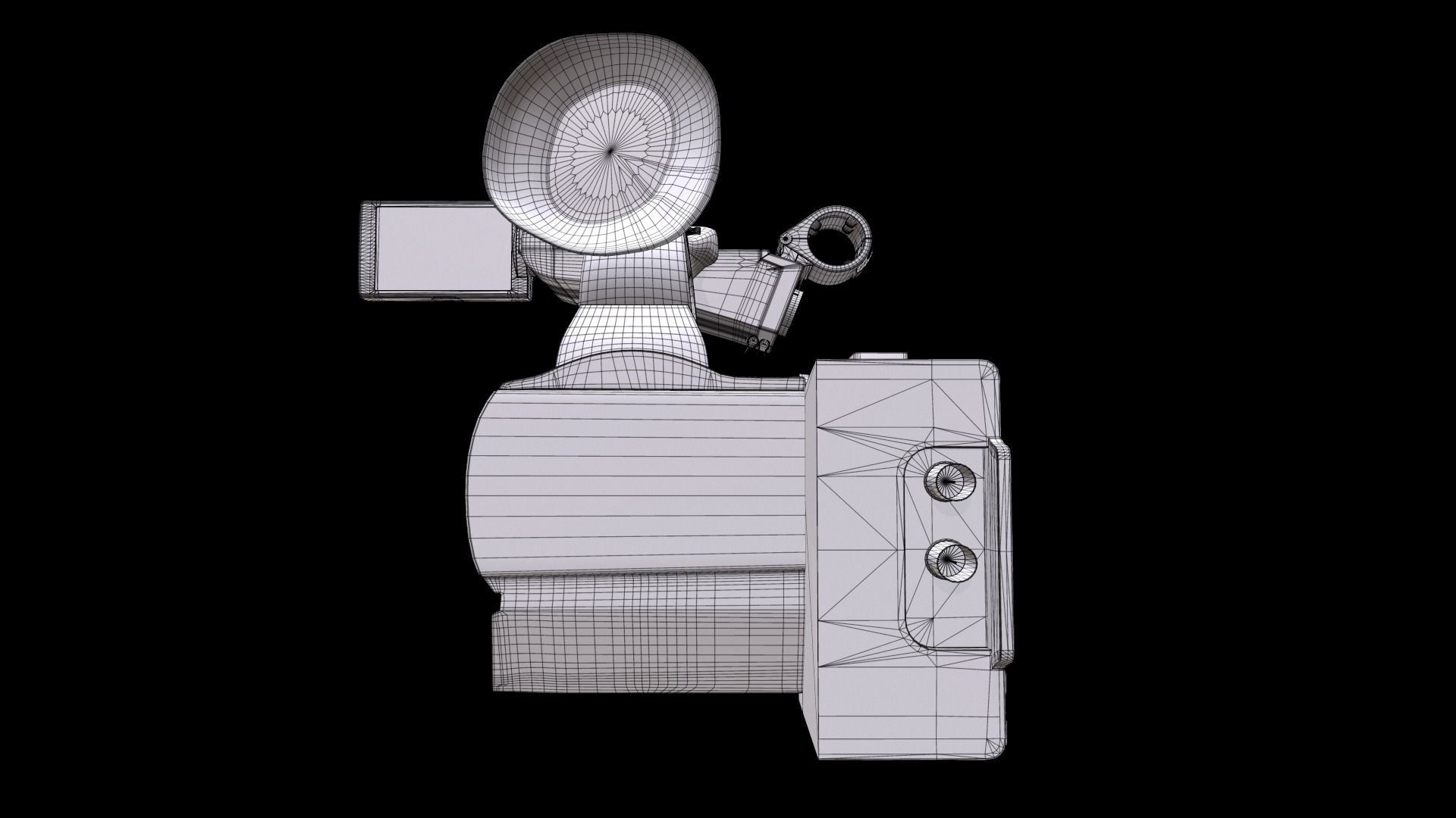 Sony HXR-NX200 HXR-NX200P 4K Professional PAL Camcorder 3D model_21