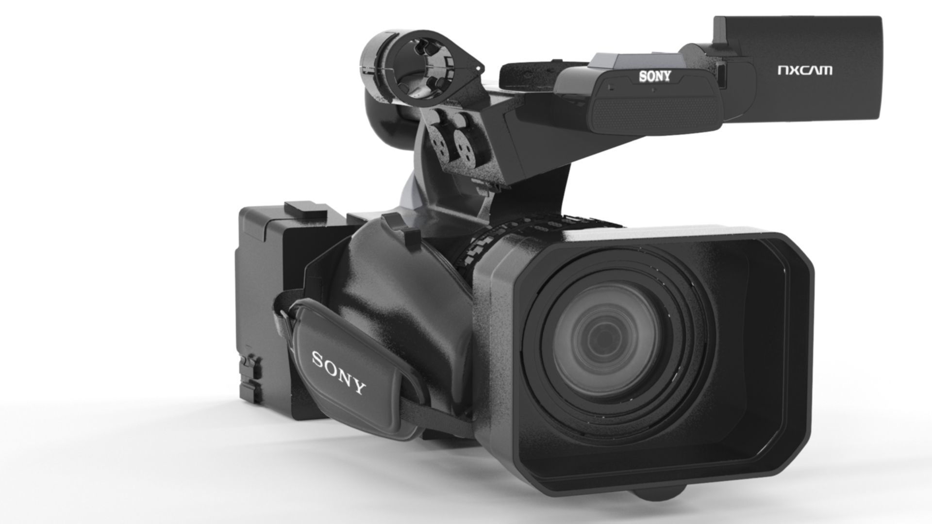 Sony HXR-NX200 HXR-NX200P 4K Professional PAL Camcorder 3D model_16