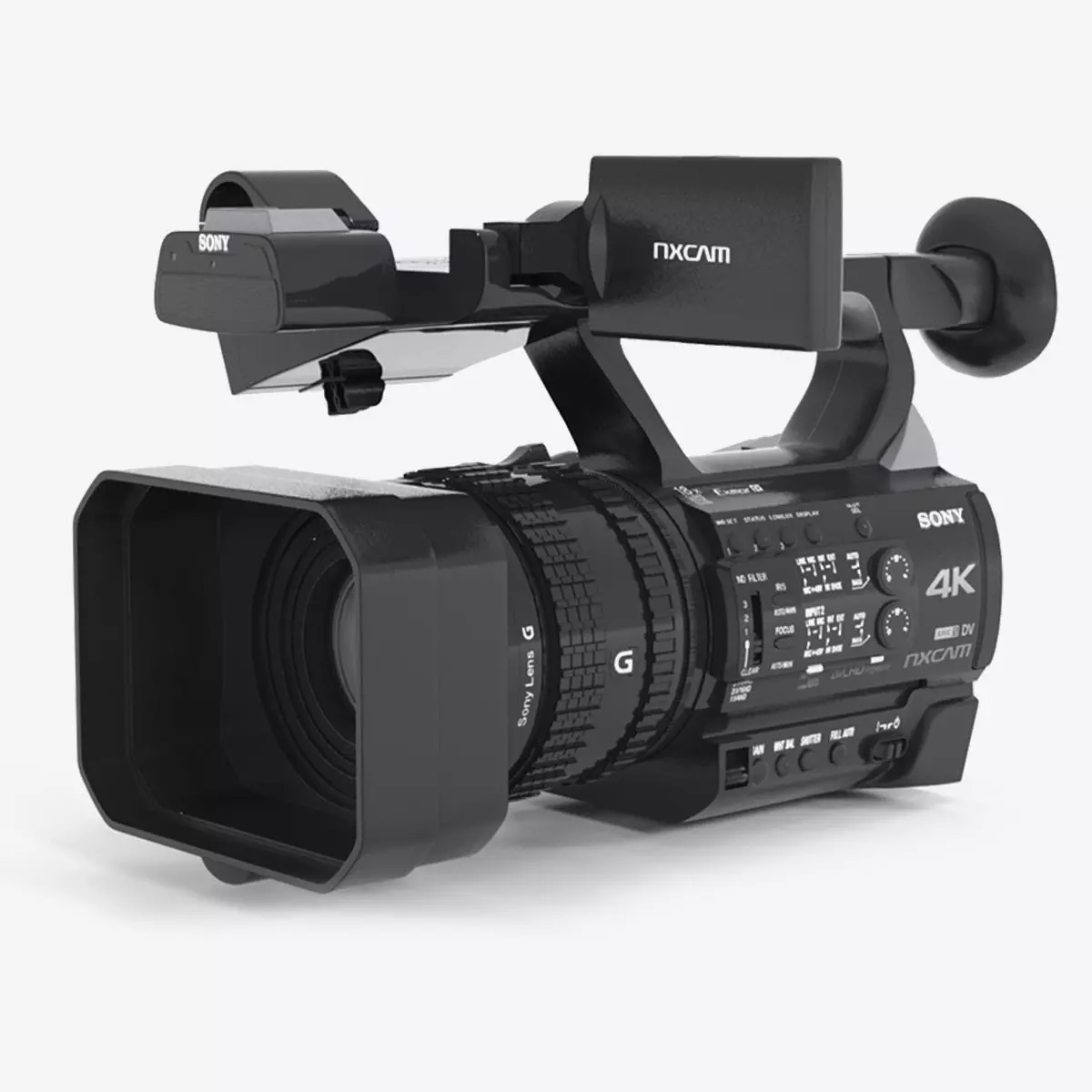 Sony HXR-NX200 HXR-NX200P 4K Professional PAL Camcorder 3D model_0