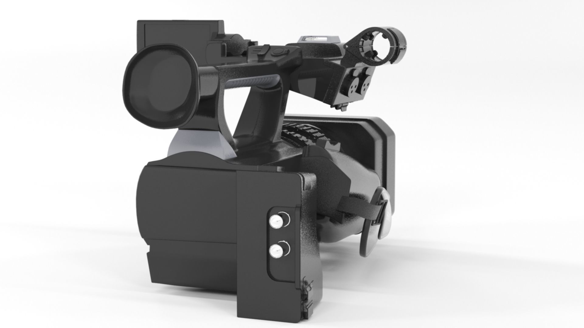 Sony HXR-NX200 HXR-NX200P 4K Professional PAL Camcorder 3D model_10