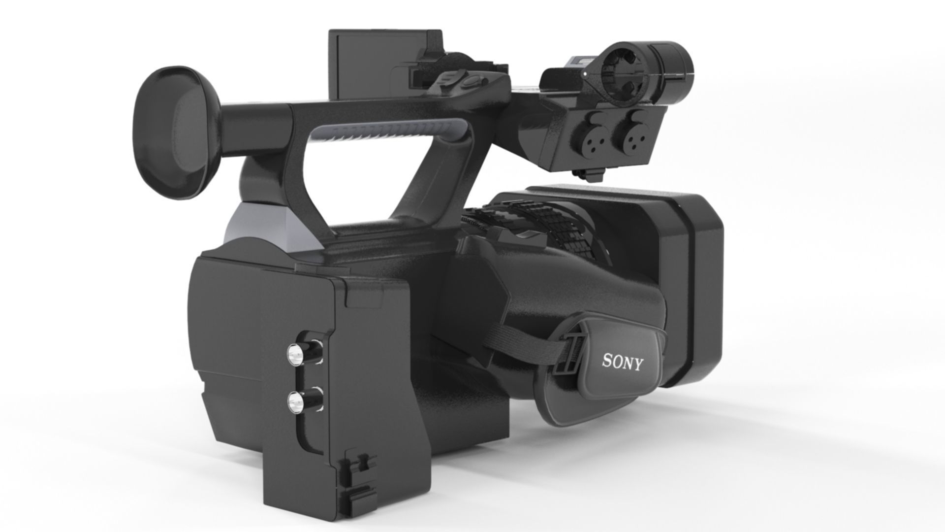 Sony HXR-NX200 HXR-NX200P 4K Professional PAL Camcorder 3D model_11