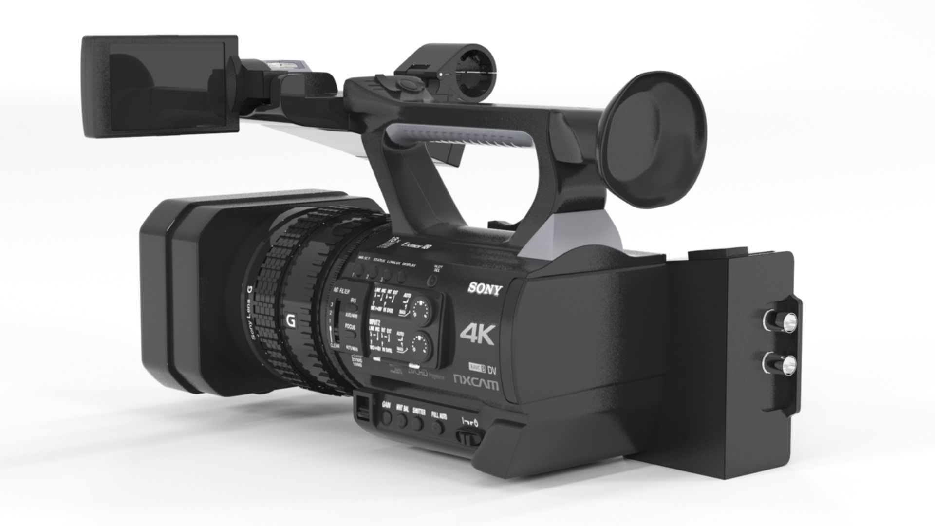 Sony HXR-NX200 HXR-NX200P 4K Professional PAL Camcorder 3D model_7