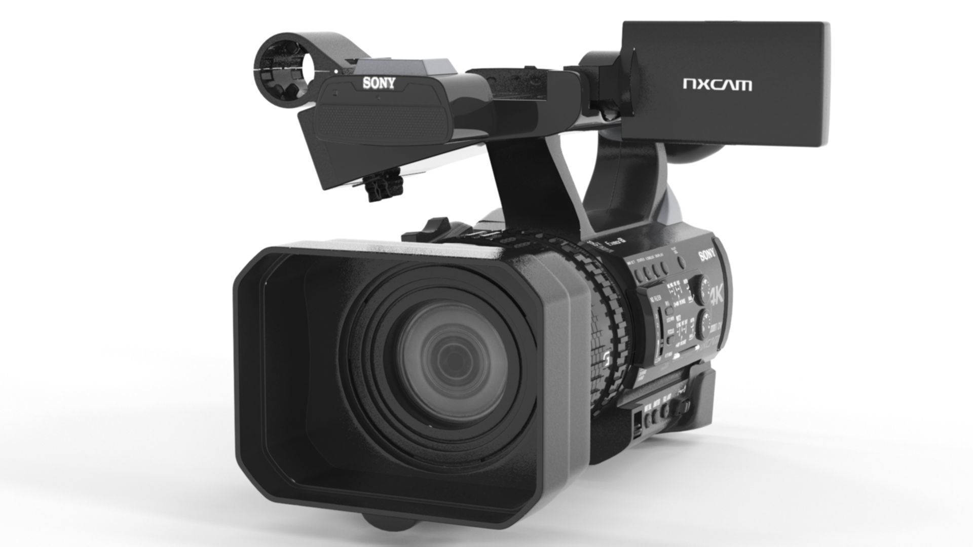 Sony HXR-NX200 HXR-NX200P 4K Professional PAL Camcorder 3D model_2