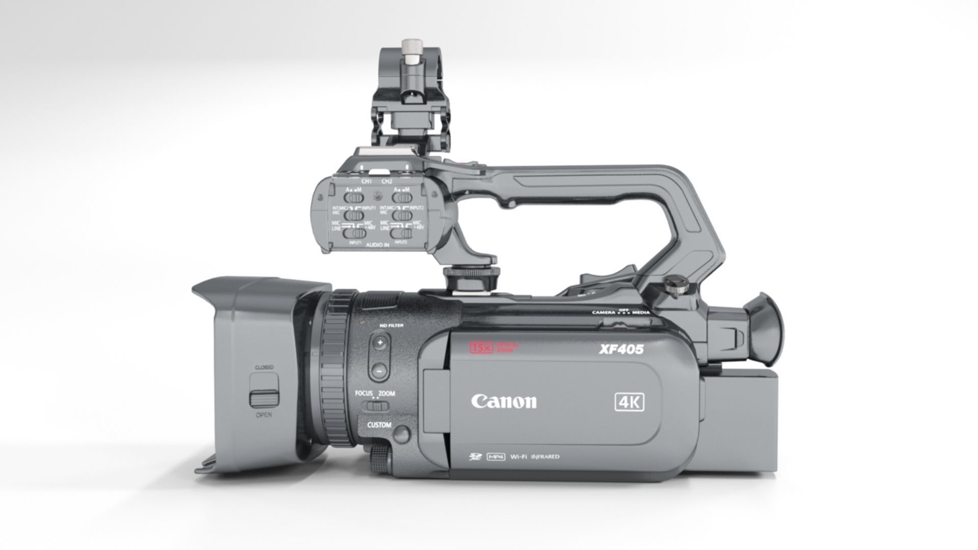 Canon XF405 Professional Camcorder 3D model_5