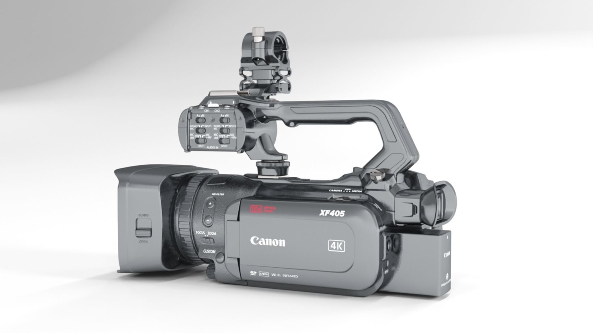 Canon XF405 Professional Camcorder 3D model_4