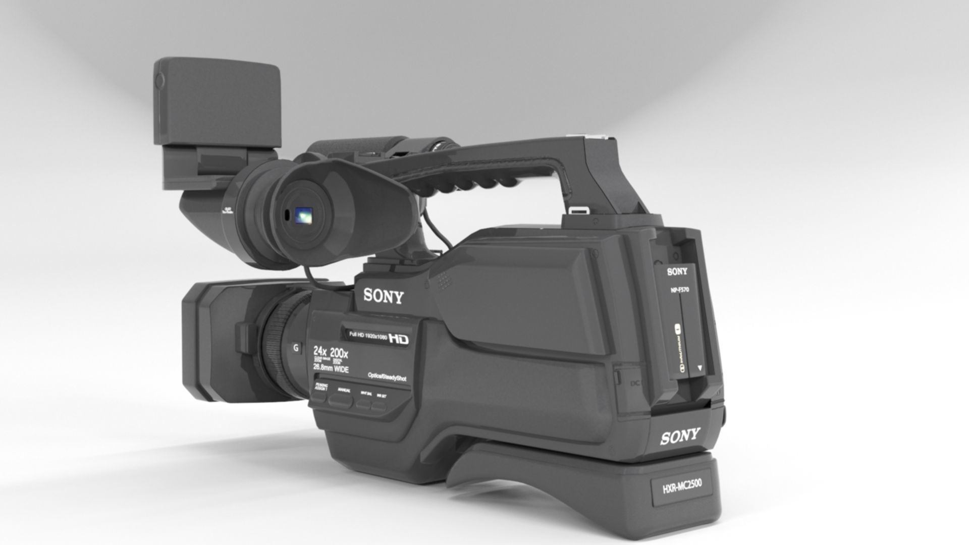Sony HXR-MC2500 Shoulder Mount AVCHD Camcorder 3D model_7