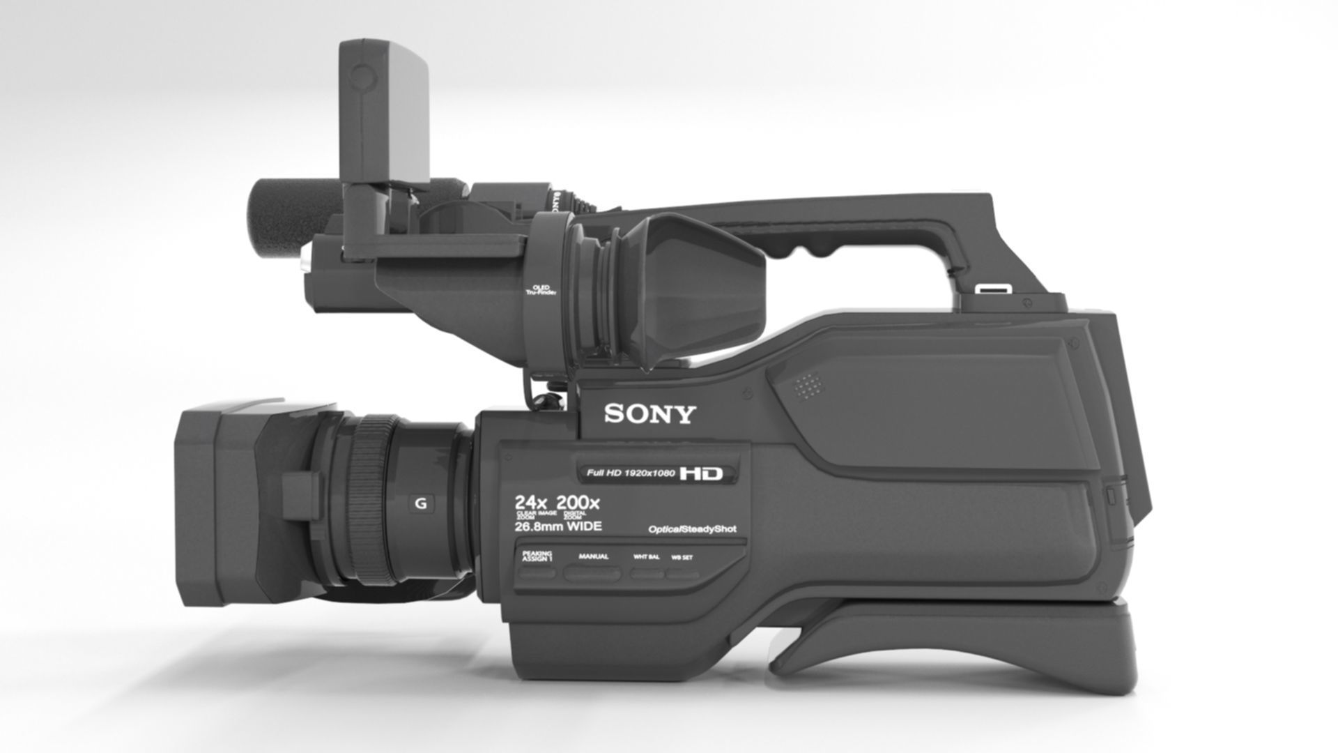 Sony HXR-MC2500 Shoulder Mount AVCHD Camcorder 3D model_2
