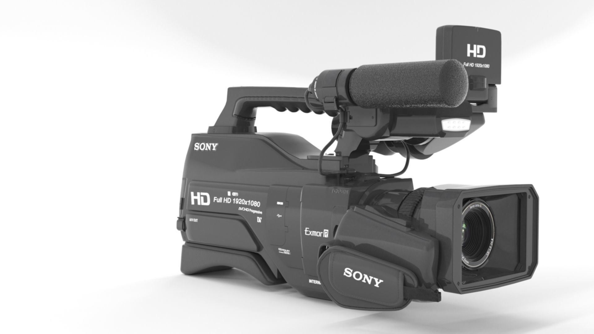 Sony HXR-MC2500 Shoulder Mount AVCHD Camcorder 3D model_8