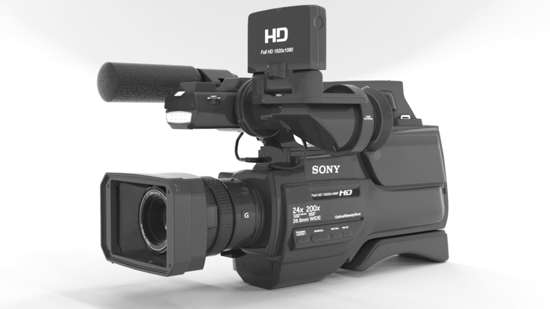 Sony HXR-MC2500 Shoulder Mount AVCHD Camcorder 3D model_14