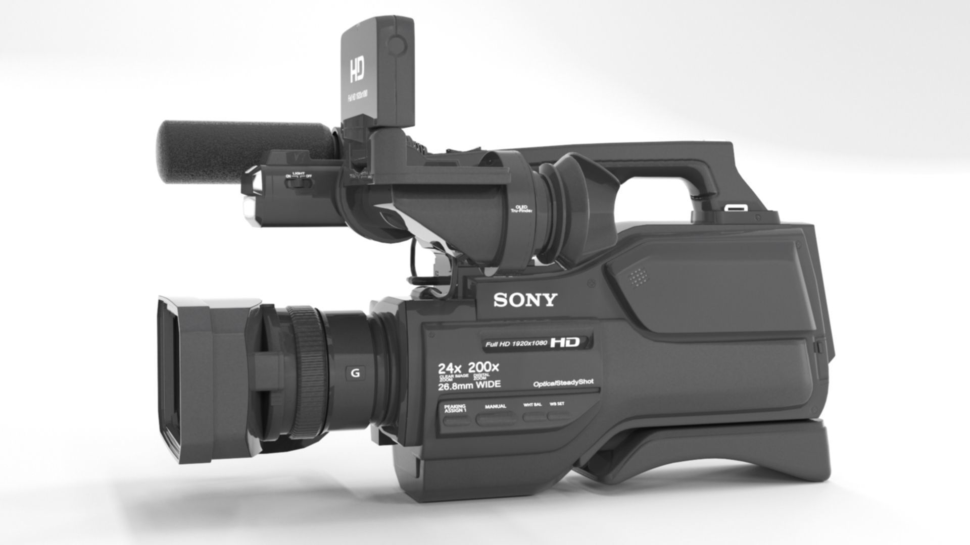 Sony HXR-MC2500 Shoulder Mount AVCHD Camcorder 3D model_24
