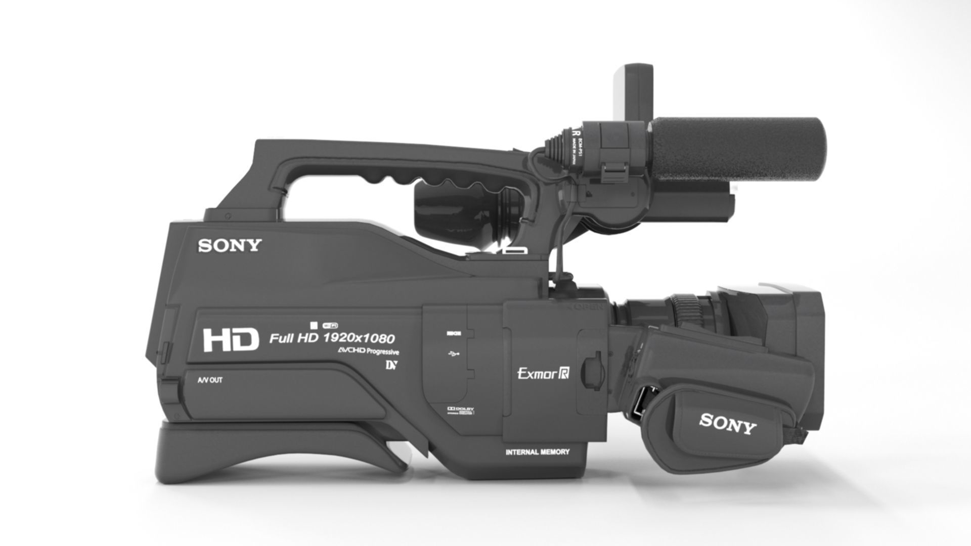 Sony HXR-MC2500 Shoulder Mount AVCHD Camcorder 3D model_12