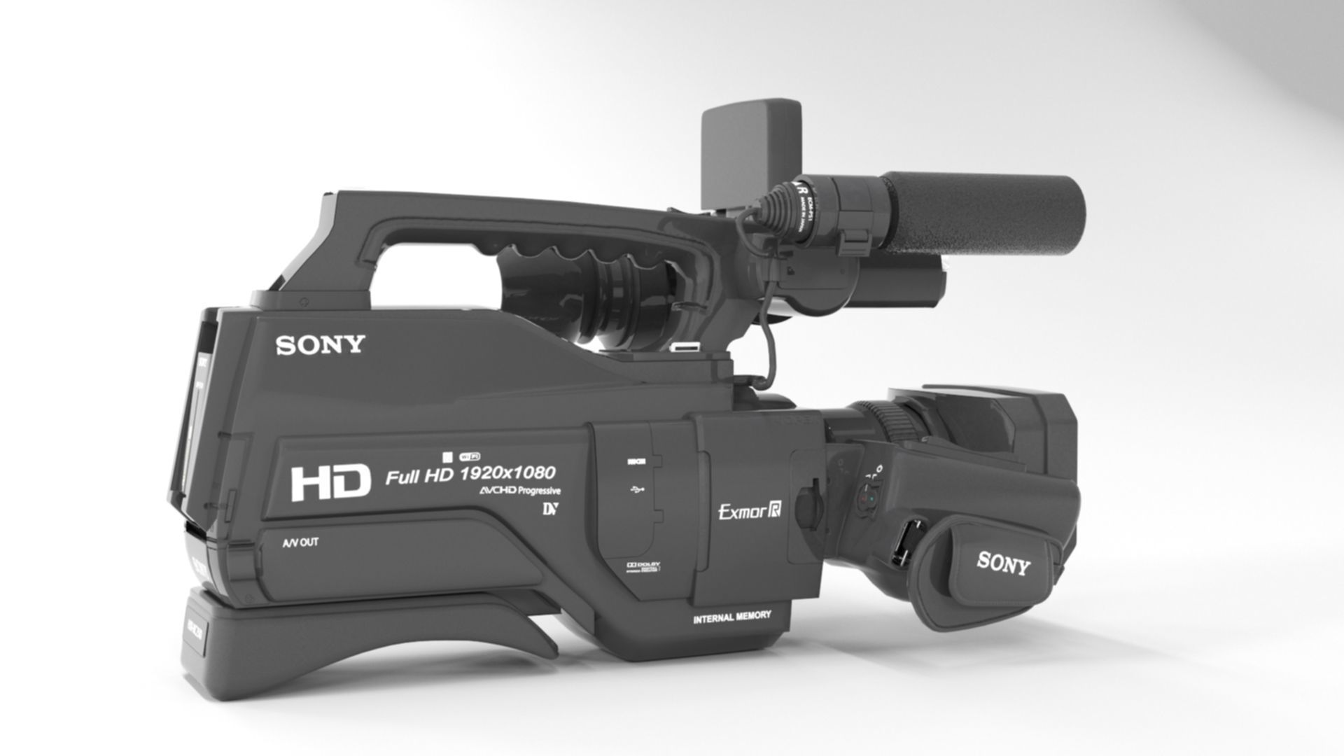 Sony HXR-MC2500 Shoulder Mount AVCHD Camcorder 3D model_9